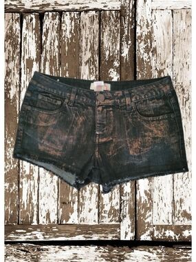 OP Women's Black Denim Shorts with Copper Wash